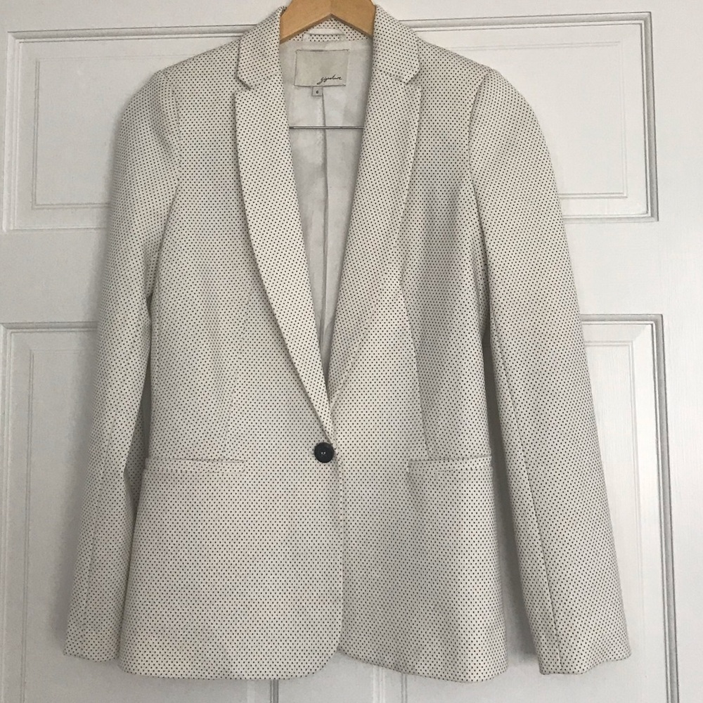Sportscraft white with black dots blazer